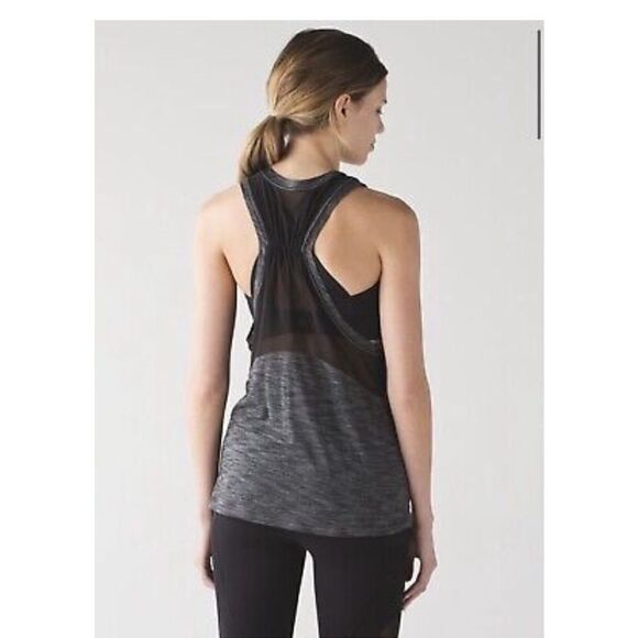 Women's LULULEMON Work The Circuit Tank Heathered Black/Black size 6 - Picture 7 of 9